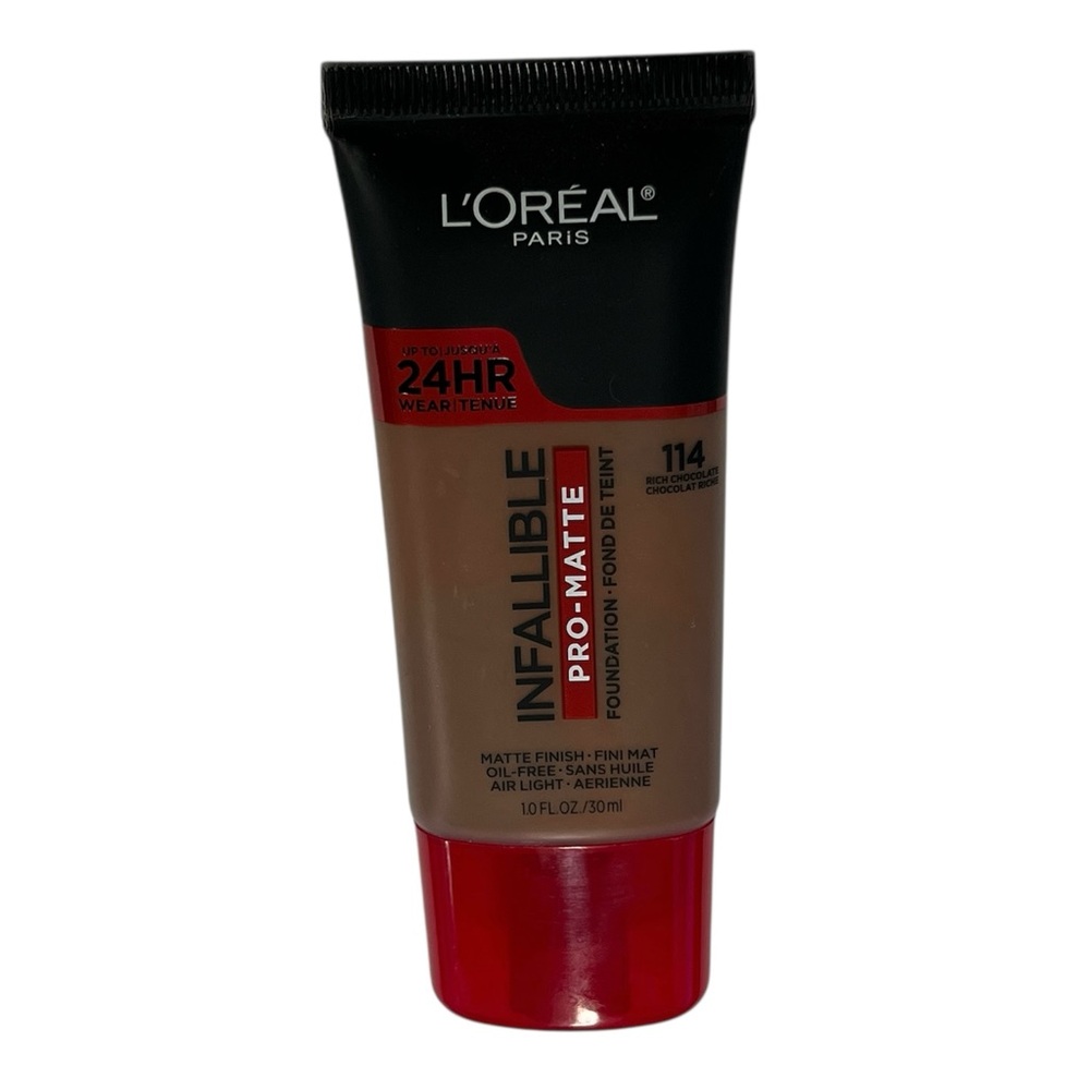 L'Oreal Paris Infallible Pro - Matte #114 Rich Chocolate 24 Hr Foundation 1 Floz